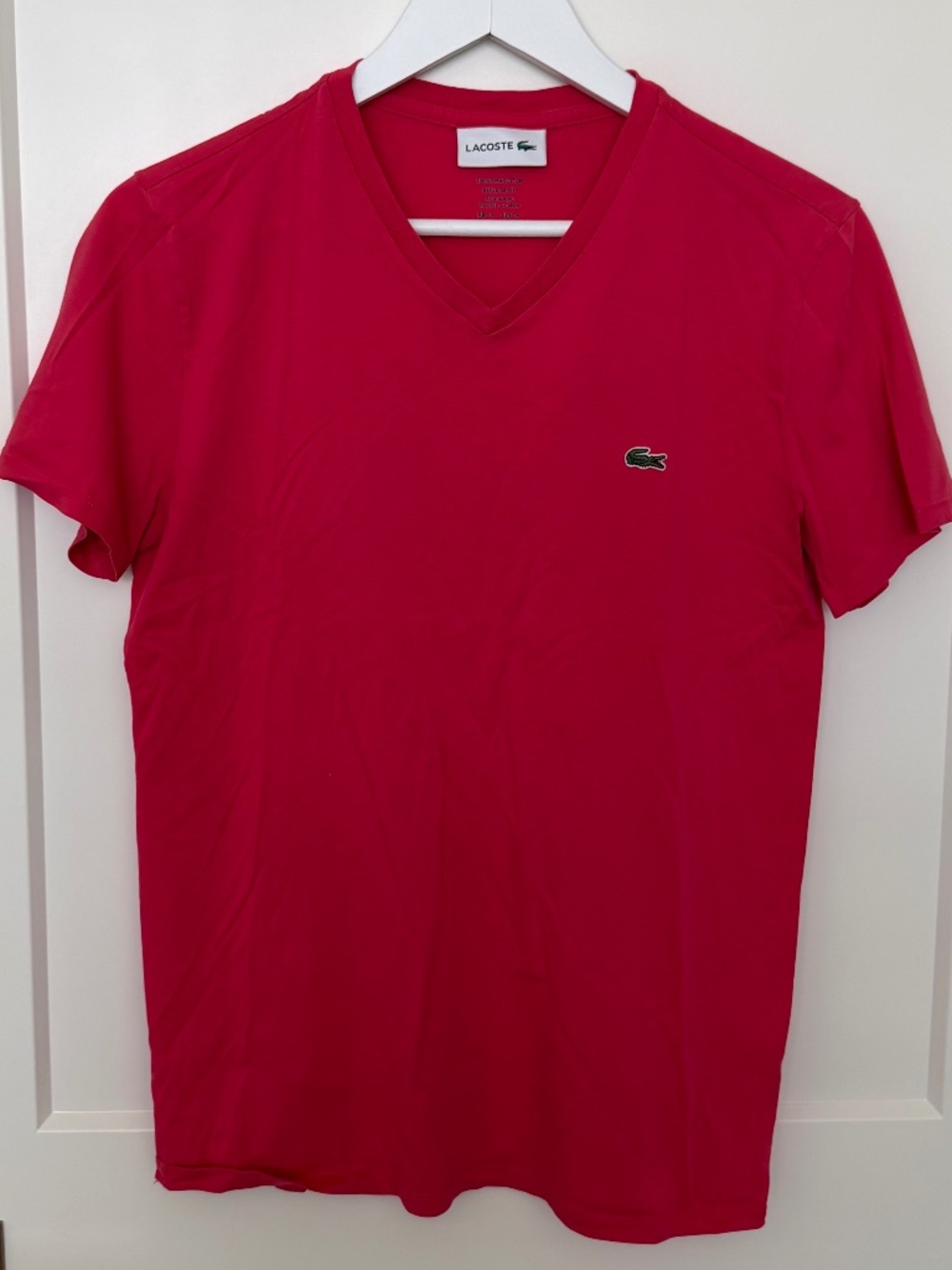 Lacoste V-Neck T-Shirt (Men's 3 / Small)